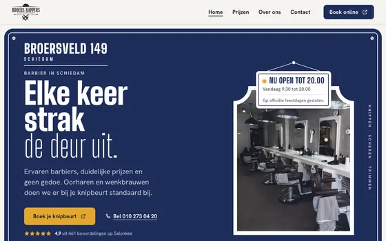 De website van Broers Kappers
