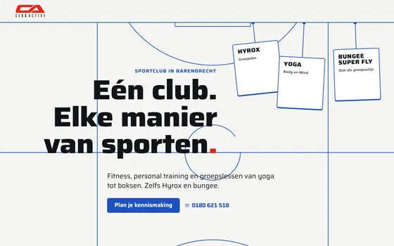 De website van Club Active