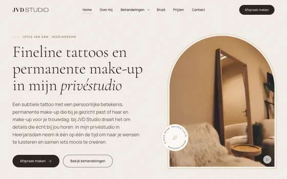 De website van JVD Studio