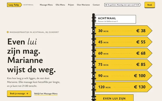 De website van Lazy Tulip