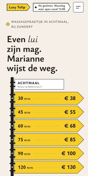 De website van Lazy Tulip