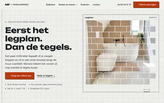 De website van MF Tegelwerken