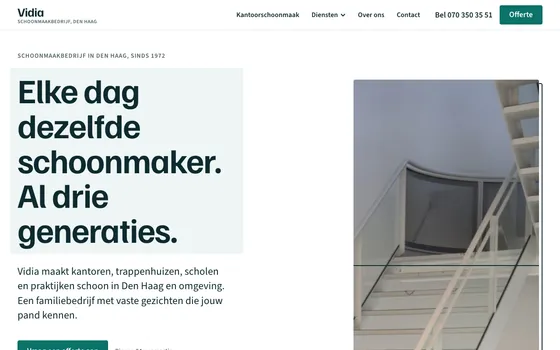 De website van Vidia